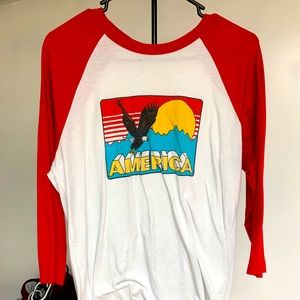 New Frontier Brand “America” Baseball Tee